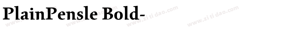 PlainPensle Bold字体转换